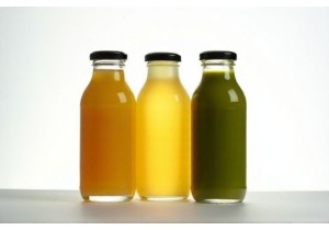 Round Shouldered Glass Juice Bottles with Classic Silhouette