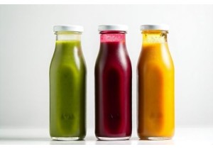Matte Finish Glass Juice Bottles with Sophisticated Texture