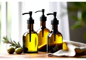 Decorative Amber Glass Oil Bottles for Gourmet Kitchen Use