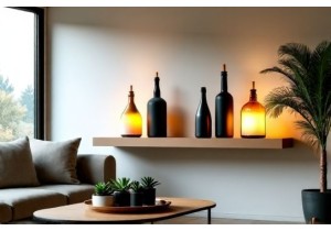 Upcycled Glass Bottle Decor Ideas for Modern Living Rooms