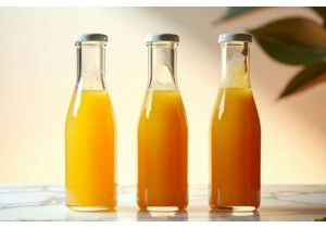 Narrow Neck Glass Juice Bottles for Controlled Pouring Flow