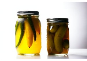 Glass Pickling Jars with Mason Style Glass Lids