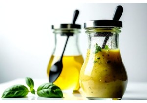 Glass Salad Dressing Jars with Whisk Insert and Glass Lids