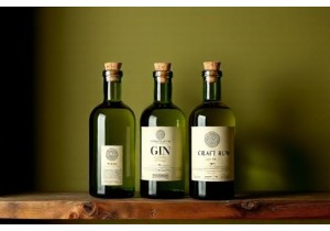 Olive Green Glass Bottles for Artisanal Gin and Rum Brands