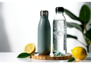 Glass Water Bottles with Leak Proof Flip Top Cap