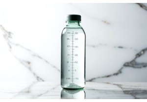 Glass Water Bottles with Graduated Volume Markings