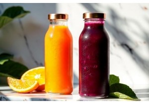 Luxury Glass Juice Bottles with Airtight Sealing Caps