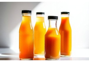 Wide Mouth Glass Juice Bottles Easy to Fill and Clean