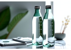 Glass Water Bottles with Measurement Markings Included