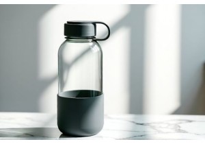Modern Glass Water Bottles with Ergonomic Grip