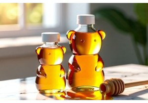 Honey Bear Bottles in Food Grade Glass with Secure Lids