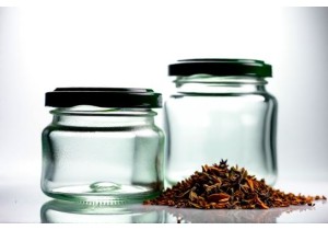 Food Grade Glass Jars with Secure Glass Cover Lids