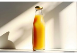 Tall Slim Glass Juice Bottles Optimized for Shelf Visibility