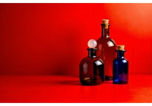 Vintage Inspired Glass Bottles with Glass Stopper Lids