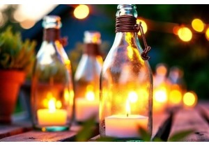 DIY Glass Bottle Lanterns Perfect for Outdoor Evening Ambiance