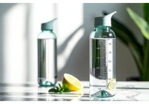 Glass Water Bottles with Measurement Markings Precise Pour