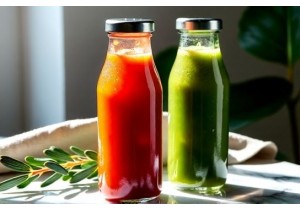 Clear Glass Bottles with Metal Caps for Juices and Cold Pressed Drinks