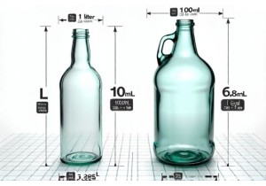 1 Liter Glass Bottle Dimensions Versus 1 Gallon Glass Jar Capacity Comparison