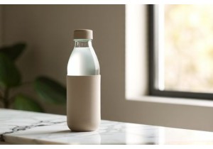 Flat Water Bottles in Tempered Glass for Modern Hydration