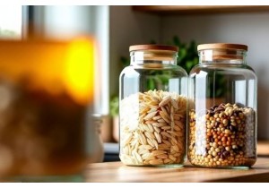 Large Volume Glass Jars for Storing Grains and Legumes Safely