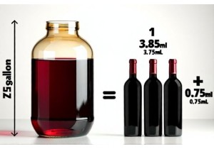 1 Gallon Glass Jar Equals How Many 750ml Wine Bottles Exact Ratio