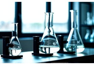 Glass Laboratory Flasks with Calibration Certificates and Stands
