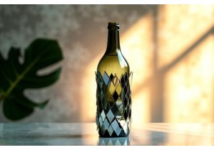 Glass Bottle Art Ideas Featuring Mirror Accents and Light Play