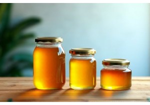 Clear Glass Honey Jars with Airtight Glass Lids Included