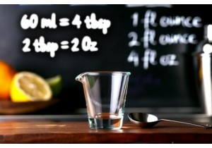 60ml Glass Cup Capacity in Tablespoons and Fluid Ounces for Bartending