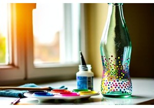 Glass Bottle Art for Beginners Using Simple Dotting Tools