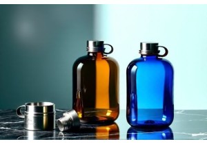 Glass Flask Bottles with Airtight Lids for Spirits and Liquor