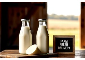 Glass Milk Bottles with Airtight Lids for Farm Fresh Delivery