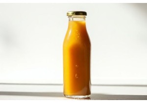 Tall Narrow Glass Juice Bottles for Artisanal Cold Pressed Juice