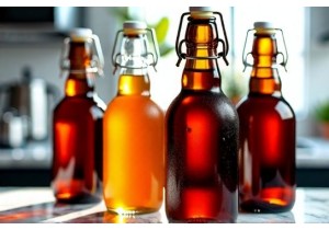 Glass Bottles for Kombucha with Swing Top Metal Clasps