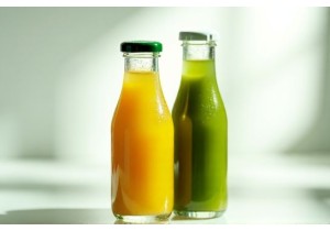 Small Mouth Glass Juice Bottles with Tamper Evident Caps for Retail