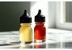 Mini Glass Bottles with Flip Top Cap for Condiments and Sauces