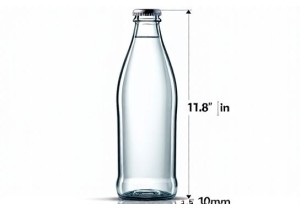 1 Liter Glass Bottle Size in Inches and mm With Lid and Neck Dimension Details