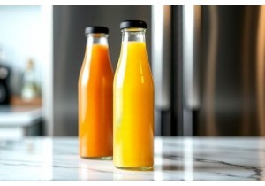 Tall Slim Glass Juice Bottles for Modern Brand Aesthetics and Refrigerator Fit