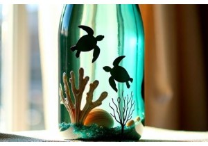 Glass Bottle Art Designs Inspired by Nature and Ocean Themes