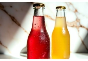 Clear Glass Soda Bottles for Artisanal Sparkling Juice Beverages