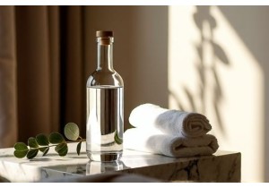 Small Batch Hand Blown Glass Water Bottles for Boutique Hotel Amenities