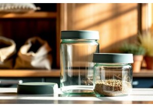 Durable Lidded Glass Containers Ideal for Bulk Storage
