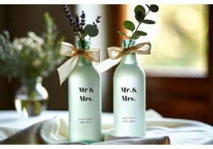 Glass Water Bottles for Weddings Personalized Keepsakes