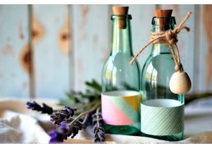 Glass Bottle Decoration Ideas Using Washi Tape and Embellishments