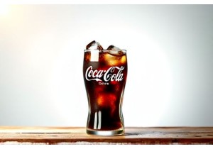 Coca Cola Style Glass Cups for Retro Bar and Restaurant Service