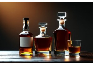 Alcohol Glass Bottles Amber Color for Spirits Whiskey and Rum