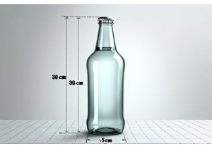 1 Liter Glass Bottle External Dimensions For Shipping and Storage Planning