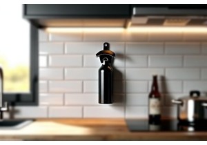 Magnetic Bottle Opener Mount for Kitchen Wall Space Saving and Quick Access