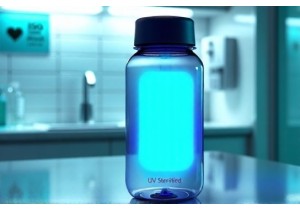 Glass Water Bottles with UV Sterilization Ready Surface for Hospital Use