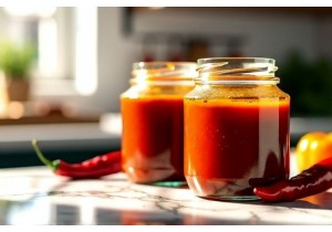 Glass Sauce Jars with Wide Mouth and Glass Lids for Easy Filling